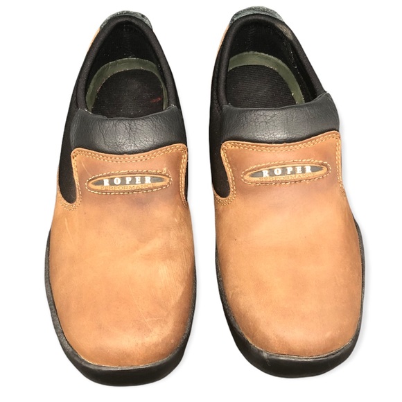 Brown Leather Roper Performance Sport Slip On Ladies Casual Shoe Size 7.5 - Picture 2 of 9